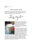 Isolation of Lactose from Milk