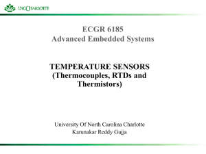 Temperature sensors - Personal Web Pages