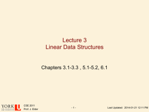 Lecture 3 Linear Data Structures