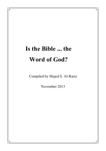 Is the Bible the Word of God