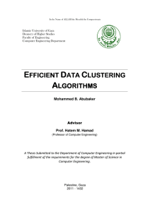 EFFICIENT DATA CLUSTERING ALGORITHMS