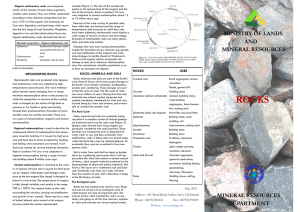 rocks - Mineral Resource Department