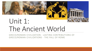Unit 1: The Ancient World