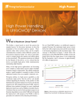 High Power Handling in UltraCMOS® Devices