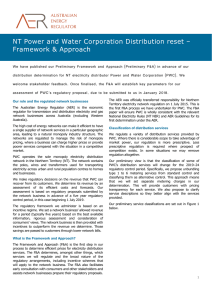 Fact sheet for Preliminary framework and approach for NT Power