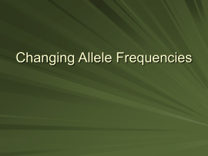 Changing Allele Frequencies