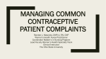 Managing common contraceptive patient