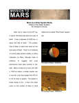 Mars as a Solar System Body Place in the Solar System