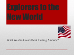 Explorers to the New World