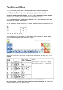 Transition metal Chem - INTEC Chemistry Blog