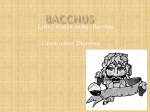 Bacchus god of wine