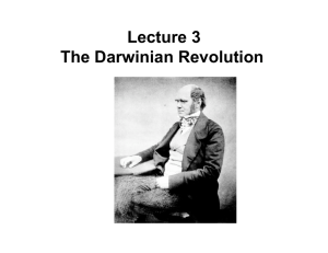 Lecture 3 The Darwinian Revolution