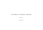 Correlation in Random Variables - RIT Center for Imaging Science