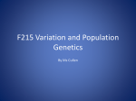 f215 variation and population genetics student version