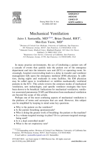 Mechanical Ventilation - LSU School of Medicine