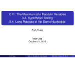2.11. The Maximum of n Random Variables 3.4. Hypothesis Testing