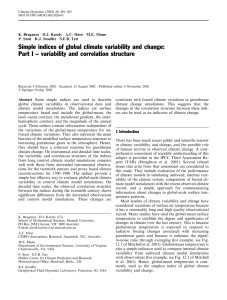 Simple indices of global climate variability and change: Part I