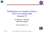 Introduction to Computer Science CS50 Section 001 Session 21