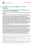Guidelines for the management of atrial fibrillation