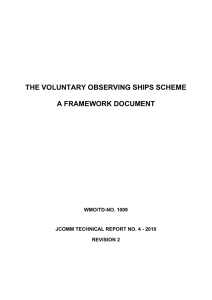 THE VOLUNTARY OBSERVING SHIPS SCHEME