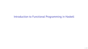 Introduction to Functional Programming in Haskell