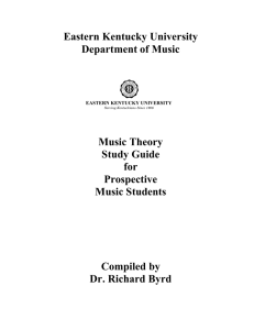 EKU Music Theory Study Guide - Music Theory And Composition