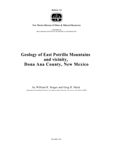 Bulletin 113: Geology of East Portillo Mountains and Vicinity, Doña