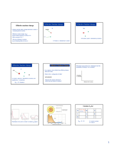 Effective Nuclear charge Effective nuclear charge