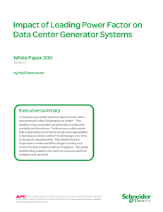 Impact of Leading Power Factor on Data Center Generator