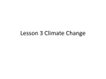 Lesson 3 Climate Change