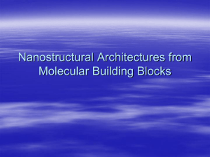 Nanostructural Architectures from Molecular Building Blocks