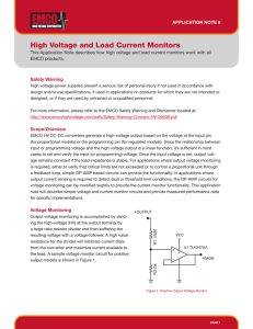 High Voltage and Load Current Monitors