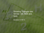Showing Triangles are Similar: AA, SSS and SAS - peacock