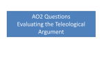AO2 Questions Evaluating the Teleological Argument