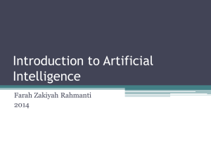 Introduction to Artificial Intelligence