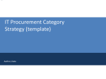 IT Procurement Category Strategy