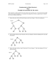 Fundamentals of Data Structures Trees Example test questions for