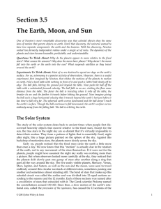 Section 3.5 The Earth, Moon, and Sun