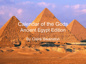 Calendar of the Gods Ancient Egypt Edition