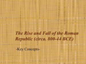 The Rise and Fall of the Roman Republic (circa. 800