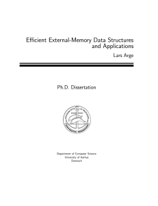 Efficient External-Memory Data Structures and Applications