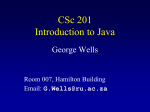 CSc 201 - Intro to Java