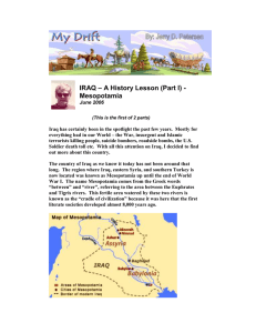 Iraq History Lesson (Part I)