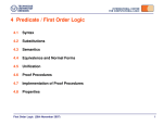 4 Predicate / First Order Logic