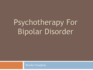 Psychotherapy For Bipolar Disorder