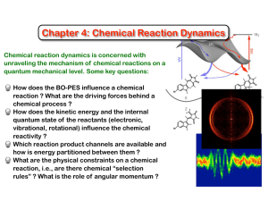 Chapter 4: Chemical Reaction Dynamics