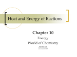 Heat and Energy of Ractions