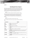 Identifying the Parts of Speech