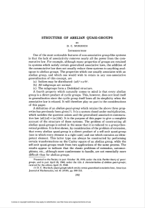 structure of abelian quasi-groups