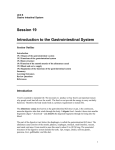 Session 19 Introduction to the Gastrointestinal System